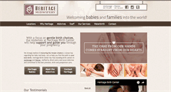 Desktop Screenshot of heritagebirthcenter.com